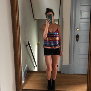 WAYF Murphy Sequin Stripe Camisole